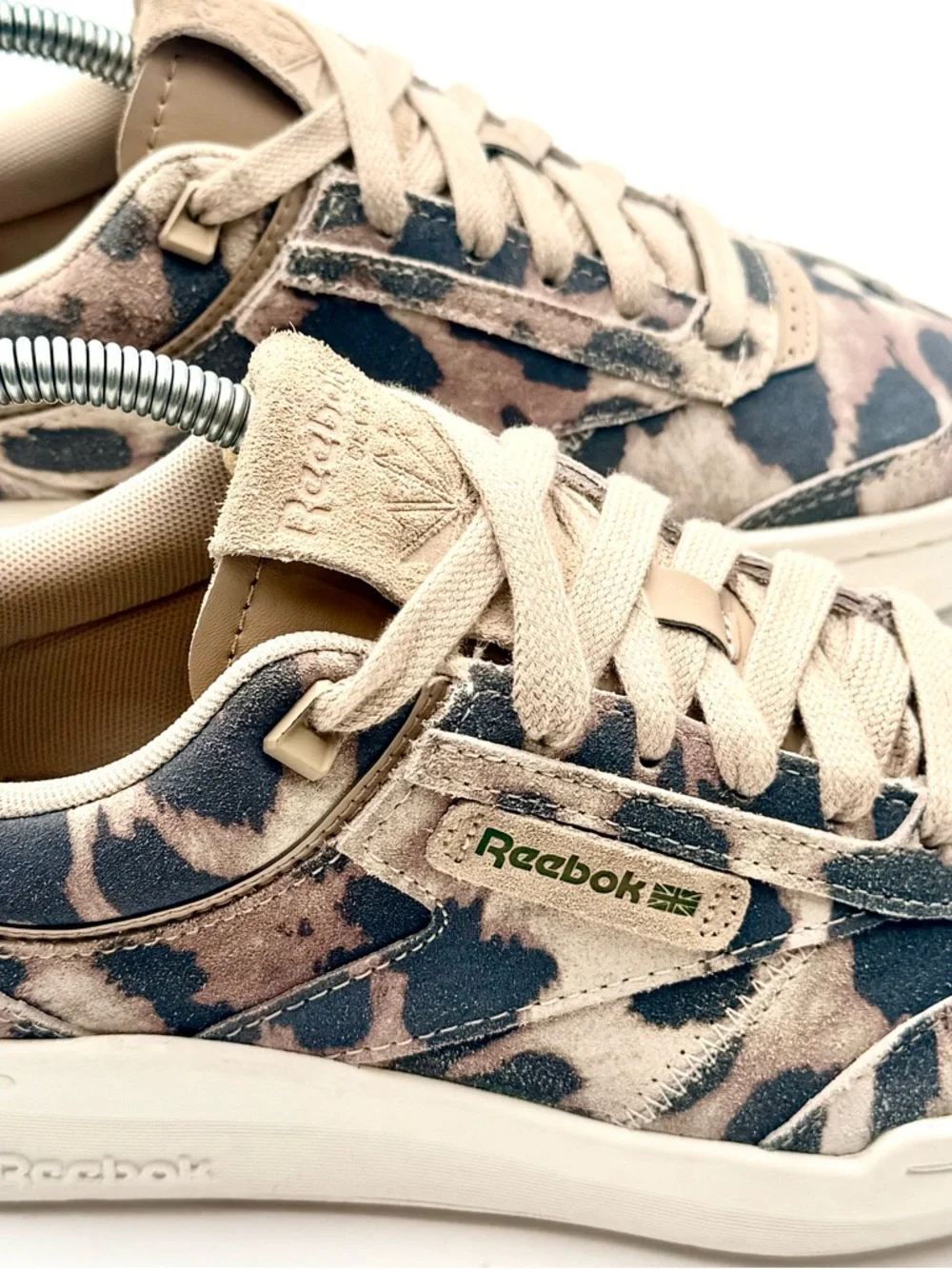 Reebok Women's‎ Leopard Print Low-Top Sneakers in Tan & Black